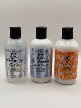 BUMBLE+BUMBLE BUNDLEx3 Thickening Volume ShampooConditionerStyling Creme F/S NEW